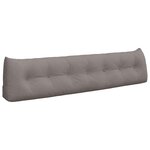 vidaXL Coussin de Dos Taupe 200 x 24 x 50 cm tissu