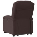 vidaXL Fauteuil inclinable marron foncé tissu