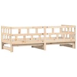vidaXL Lit de jour avec lit gigogne 80x200 cm bois de pin massif