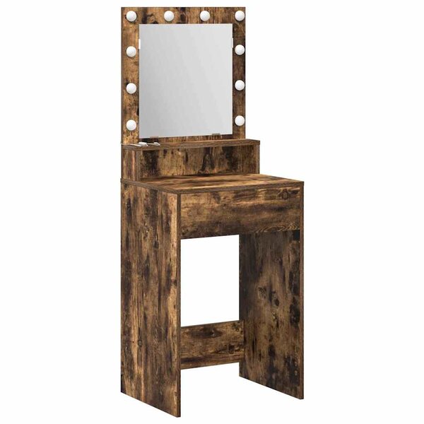 vidaXL Table de Toilette Chêne fumé 50 x 41 x 135 cm Bois d'ingénierie
