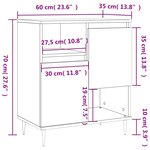 vidaXL Buffet Chêne marron 60x35x70 cm Bois d'ingénierie