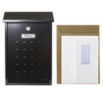 Boîte aux Lettres en Acier  Premium E5604  Anti-pluie  Facile à Installer  Noir