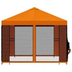 vidaXL Abri de jardin avec parois 3 x 3 m Orange Polyester et Acier