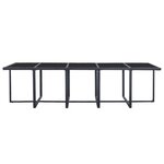 vidaXL Ensemble à manger d'extérieur 15 Pièces avec coussins rotin Noir
