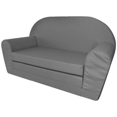 vidaXL Chaise longue pliable pour enfants Gris