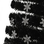 vidaXL Sapin de Noël et flocons de neige LED Noir 180 cm Fibre optique