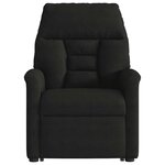 vidaXL Fauteuil inclinable de massage noir tissu microfibre