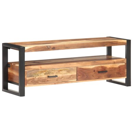 vidaXL Meuble TV 120x35x45 cm Bois massif avec finition miel