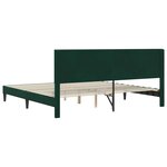 vidaXL Cadre de lit avec tête de lit Vert foncé 180 x 200 cm Velours