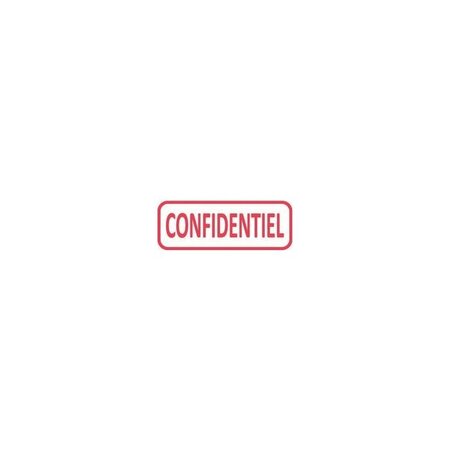 Tampon X-print 4912 Formule Commerciale Texte + Picto 'CONFIDENTIEL' Rouge TRODAT