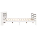 vidaXL Cadre de lit avec tête de lit sans matelas blanc 180x200 cm