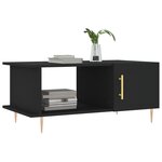 vidaXL Table basse noir 90x50x40 cm bois d'ingénierie