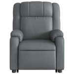 vidaXL Fauteuil inclinable de massage électrique gris similicuir