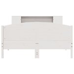 vidaXL Lit bibliothèque sans matelas blanc 160x200 cm bois pin massif