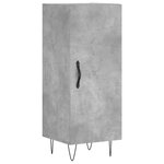 vidaXL Buffet haut Gris béton 34 5x34x180 cm Bois d'ingénierie