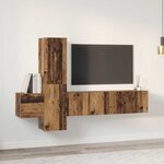 vidaXL Ensemble meuble TV 5 Pièces Bois ancien 181 x 30 x 120 cm