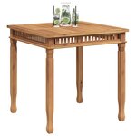 vidaXL Table à dîner de jardin 80x80x80 cm Bois de teck solide