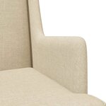 vidaXL Fauteuil Crème Tissu