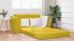 vidaXL Canapé-lit de sol 2-en-1 Jaune 148x71x83 cm Velours