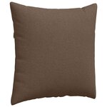 vidaXL Coussins de canapé 2 Pièces Marron 60 x 60 cm tissu