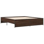 vidaXL Cadre de lit sans matelas chêne marron 200x200 cm