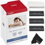 Pack 3 cartouches d'encre couleurs canon kp-108in pour selphy cp + 108 feuilles