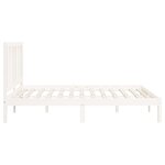 vidaXL Cadre de lit Blanc Bois massif 120x200 cm
