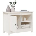 vidaXL Meuble TV Blanc 70x36 5x52 cm Bois de pin massif