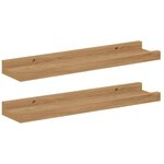 vidaXL Étagère Murale 2 pc Marron 40 x 9 x 3 cm Bois d'ingénierie