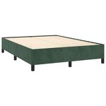 vidaXL Sommier à lattes de lit et matelas Vert foncé 140x190cm Velours