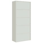 vidaXL Classeur gris clair 90x40x240 cm acier