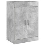 vidaXL Meuble sous lavabo de salle de bain Gris béton
