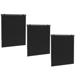 Lot de 3 stores enrouleur d'extérieur 120x225 cm houston gris  universel