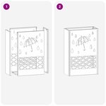 vidaXL Porte-parapluie Noir 28 x 12 x 41 cm Acier