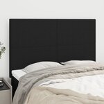 vidaXL Têtes de lit 4 Pièces Noir 72x5x78/88 cm Tissu