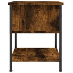 vidaXL Tables de chevet 2Pièces chêne fumé 34x35 5x45cm bois d’ingénierie