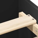 vidaXL Cadre de lit sans matelas noir 120x190 cm