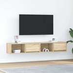 vidaXL Meubles TV 2 Pièces chêne sonoma 80x31x25 5 cm bois d'ingénierie