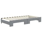 vidaXL Lit de jour avec lit gigogne gris clair 100x200 cm tissu