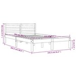 vidaXL Cadre de lit sans matelas cire marron 150x200cm bois pin massif