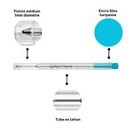 Recharge Goliath pour Stylo à Bille Pointe Moyenne Turquoise CARAN D'ACHE