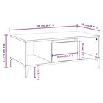 vidaXL Table basse Blanc brillant 90x50x36 5 cm Bois d'ingénierie