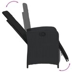 vidaXL Ensemble à manger de jardin 9Pièces coussins noir résine tressée