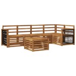 vidaXL Ensemble de canapé d'angle 5 Pièces Naturel Bois d'Acacia Massif