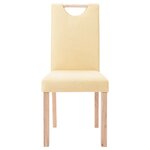 vidaXL Chaises à manger lot de 4 crème tissu