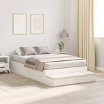 vidaXL Cadre de lit avec rangement Blanc 226.5 x 120 x 31.5 cm