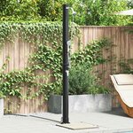 vidaXL Douche solaire extérieure Noir 217 cm PVC  aluminium