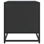 vidaXL Meuble TV noir 91x40x46 cm bois d'ingénierie et métal