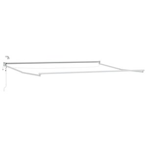 vidaXL Cadre de store rétractable électrique Blanc 4 x 2 m Aluminium