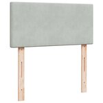 vidaXL Sommier à lattes de lit et matelas Gris clair 90x190 cm Velours